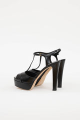 Sergio Rossi T-Strap Peep Toe Pump