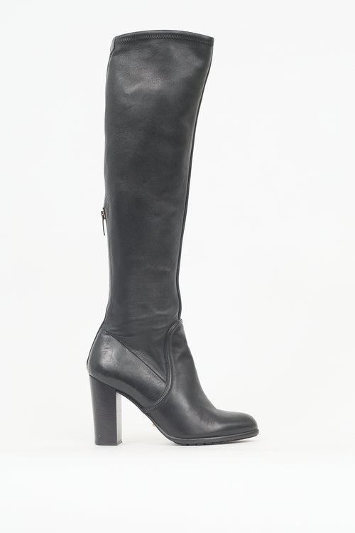 Sergio Rossi Leather Knee Boot