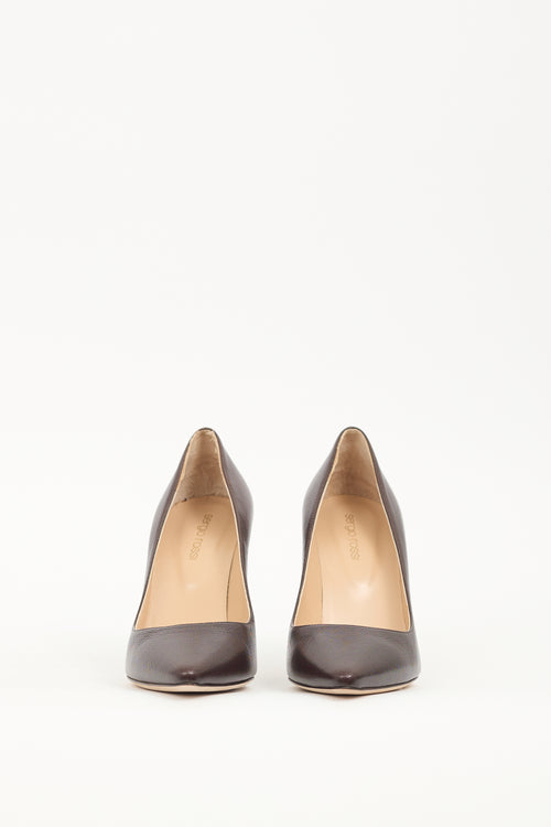 Sergio Rossi Brown Leather Pump