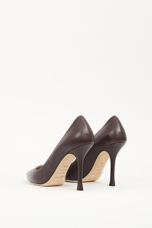 Sergio Rossi Brown Leather Pump