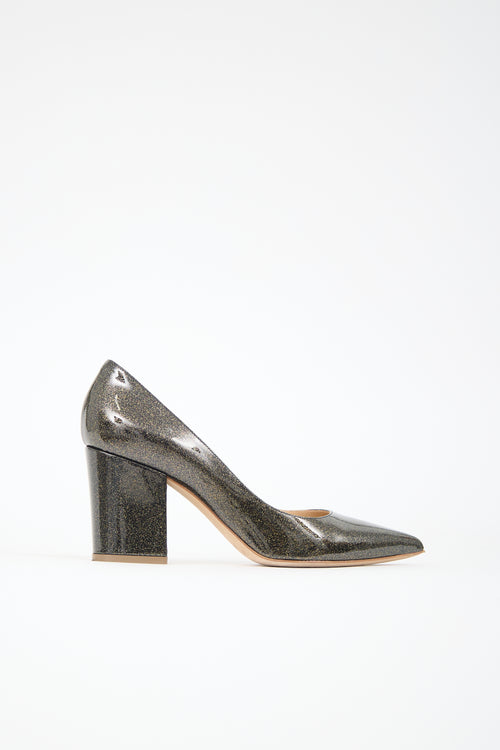 Sergio Rossi Sparkle Patent Pump
