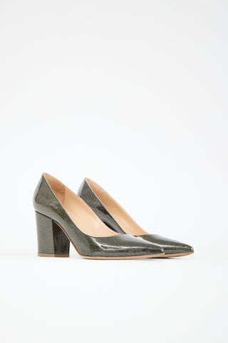 Sergio Rossi Sparkle Patent Pump
