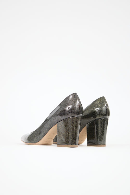 Sergio Rossi Sparkle Patent Pump
