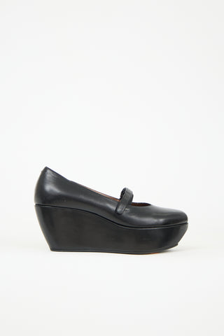 Marni Leather Mary Jane Wedge