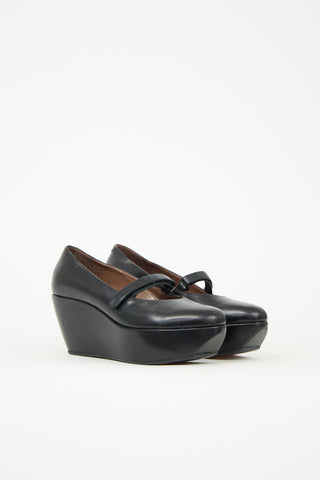 Marni Leather Mary Jane Wedge