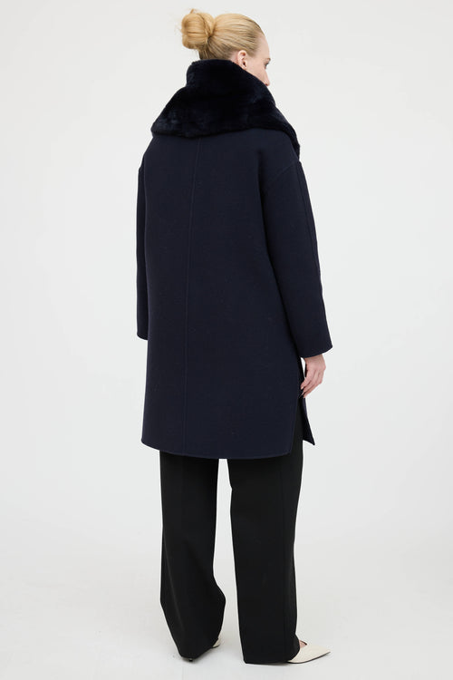 Seventy Fur Trim Coat & Vest Co-Ord Set