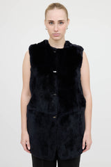 Seventy Fur Trim Coat & Vest Co-Ord Set