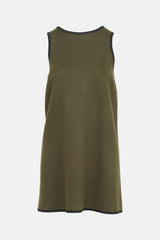 Sézane Wool Sleeveless Whipstitch Dress