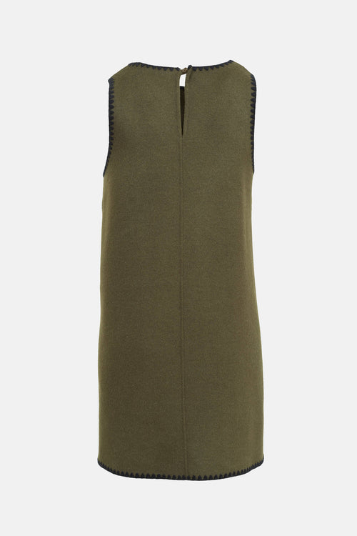 Sézane Wool Sleeveless Whipstitch Dress