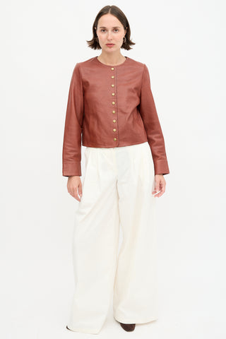 Sézane Leather Marlys Jacket