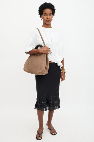 Sézane Leather Paolo Tote Bag