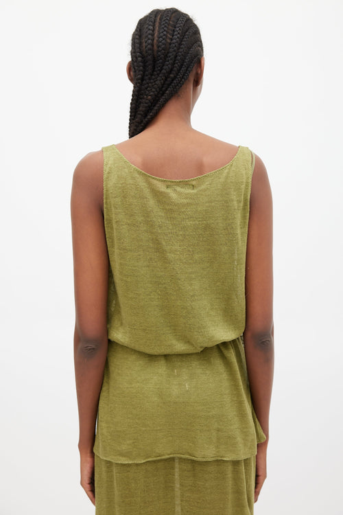 Shan Green Linen Top & Dress Set