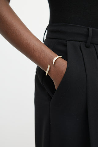 Shimy Gold Crystal Embellished Cuff