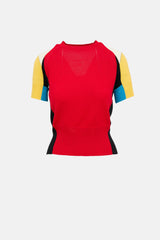 Shiro Sakai Colour Block Wool Top