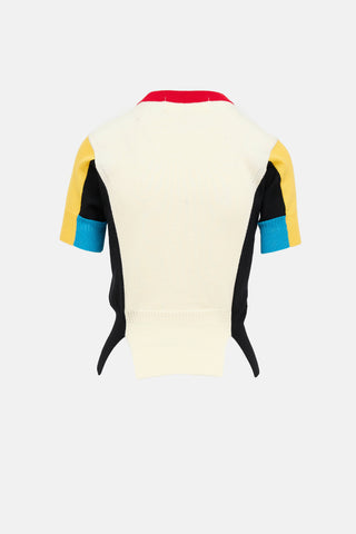 Shiro Sakai Colour Block Wool Top