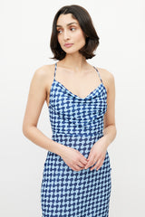 Shona Joy Blue Patterned Maxi Dress