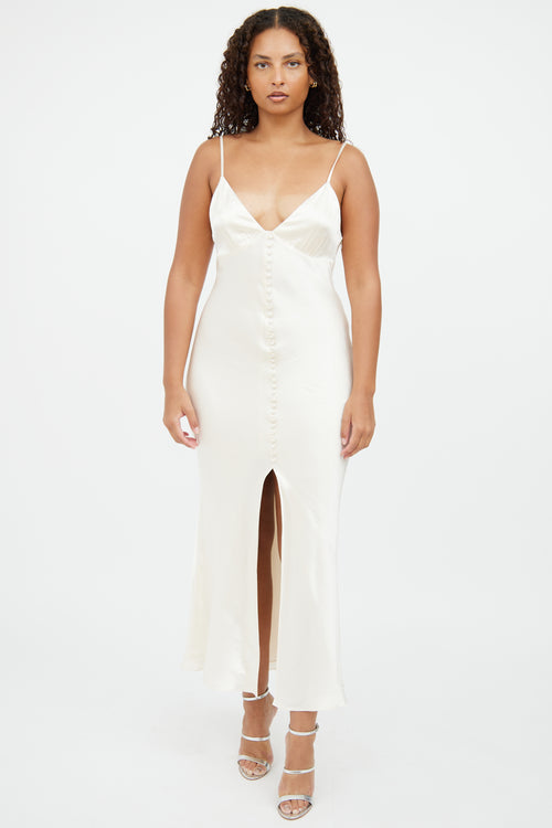 Shona Joy Cream Bias Slip Dress