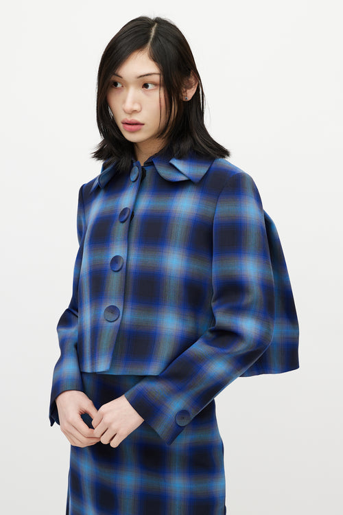 Shushu/Tong Blue & Black Plaid Co-Ord Set