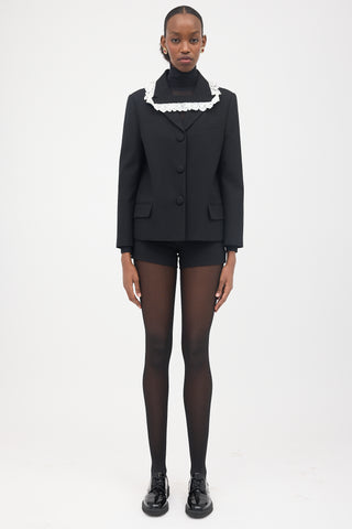 Shushu/Tong Wool Lace Trimmed Blazer