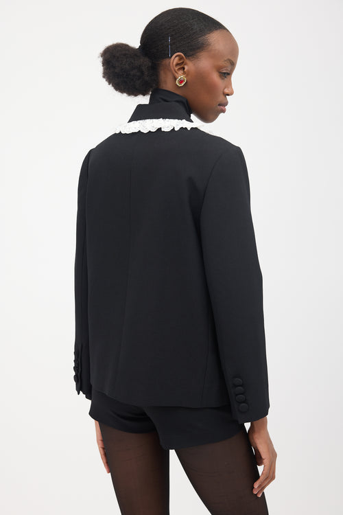 Shushu/Tong Wool Lace Trimmed Blazer