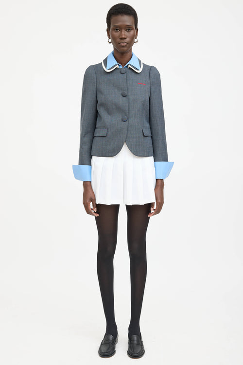 Shushu/Tong Embroidered Logo Blazer