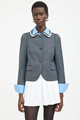 Shushu/Tong Embroidered Logo Blazer