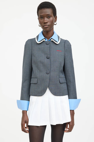 Shushu/Tong Embroidered Logo Blazer