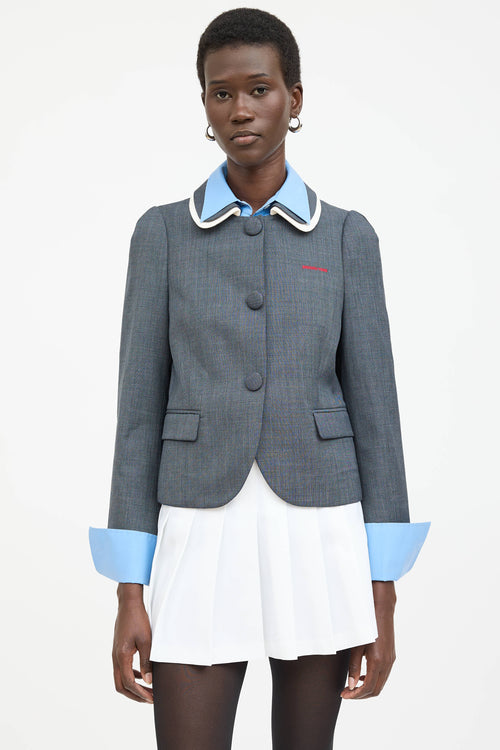 Shushu/Tong Embroidered Logo Blazer