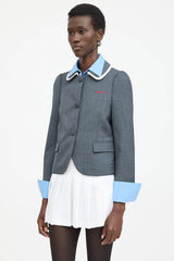 Shushu/Tong Embroidered Logo Blazer