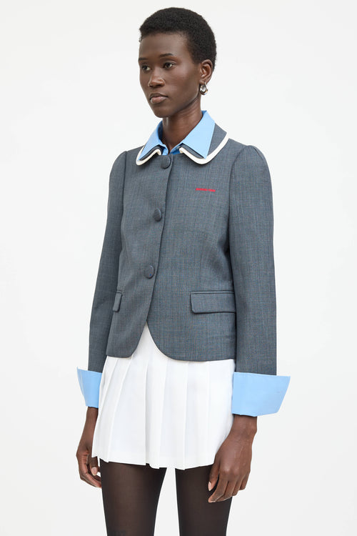 Shushu/Tong Embroidered Logo Blazer