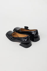Shushu Tong X Charles & Keith Black Patent Rose Mary Jane Flat