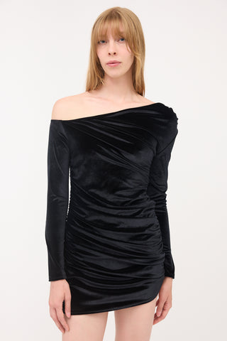 Sid Neigum Velvet Asymmetrical Dress