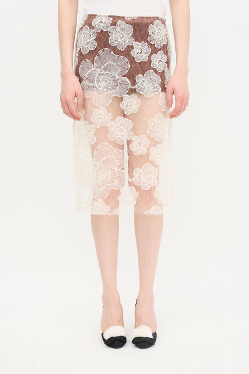 Siedrés Layered Lace Siam Skirt