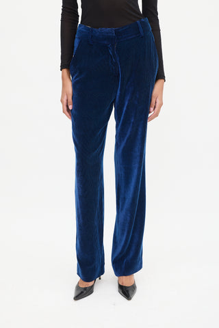 Sies Marjan Navy Corduroy Straight Leg Trouser