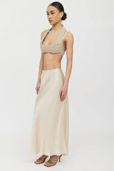Silk Laundry Silk Midi Skirt