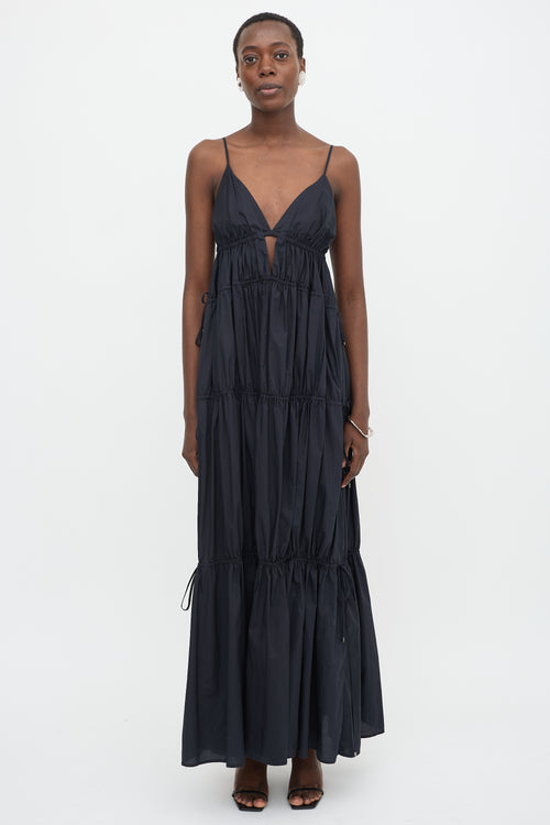 Simkhai Drawstring Tiered Maxi Dress
