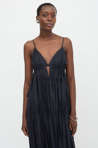 Simkhai Drawstring Tiered Maxi Dress
