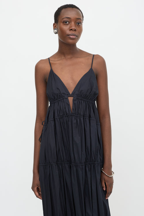 Simkhai Drawstring Tiered Maxi Dress