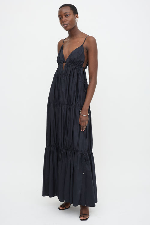 Simkhai Drawstring Tiered Maxi Dress