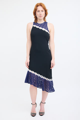 Simkhai Black & Multi Lace Midi Dress