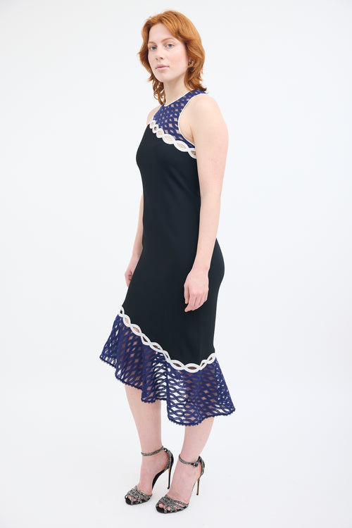 Simkhai Black & Multi Lace Midi Dress