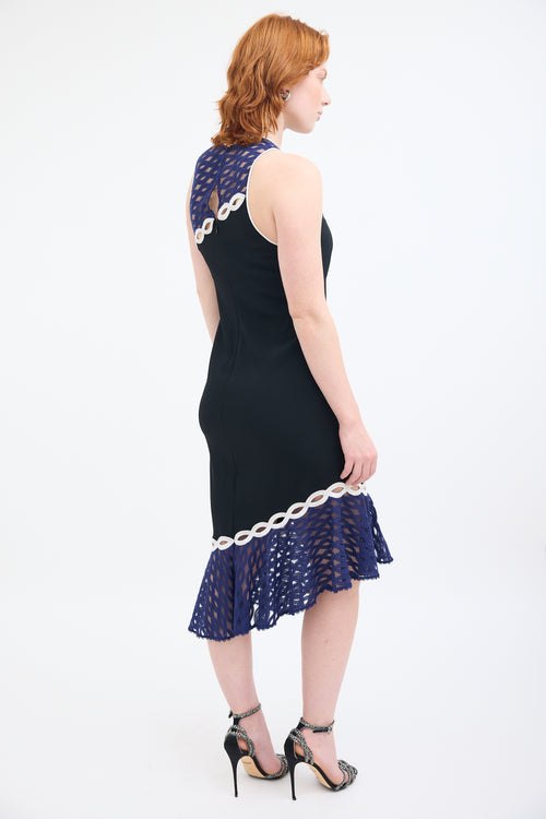 Simkhai Black & Multi Lace Midi Dress