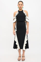 Simkhai Cold Shoulder Ruffle Dress
