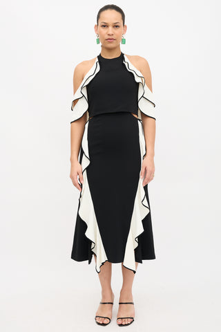 Simkhai Cold Shoulder Ruffle Dress