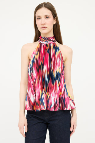 Simkhai Pleated Sleeveless Halter Top