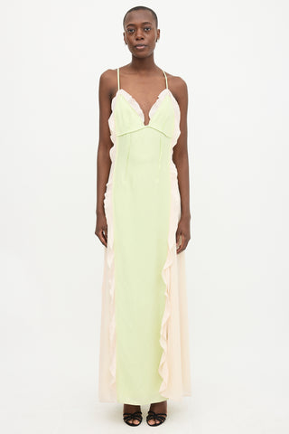 Simkhai Ruffled Colourblock Dress