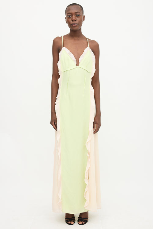 Simkhai Ruffled Colourblock Dress