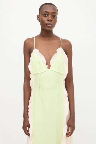 Simkhai Ruffled Colourblock Dress