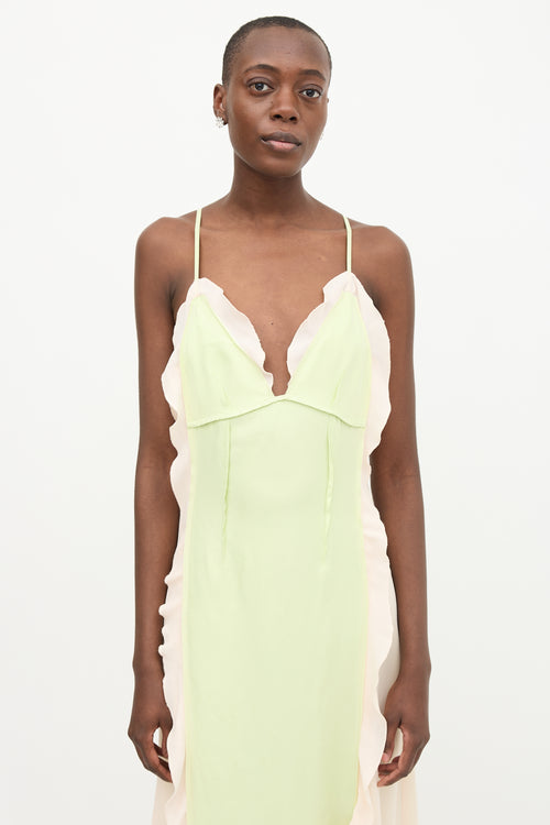 Simkhai Ruffled Colourblock Dress