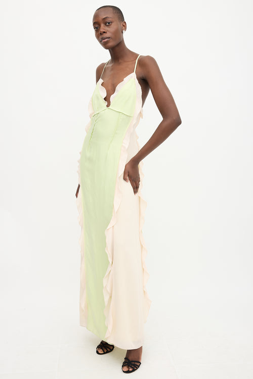 Simkhai Ruffled Colourblock Dress